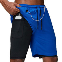 Szorty do biegania męskie 2 w 1 dwupokładowe sportowe spodenki gimnastyczne szybkie suche Fitness Jogging krótkie spodnie trening treningowy letnie męskie spodenki 2